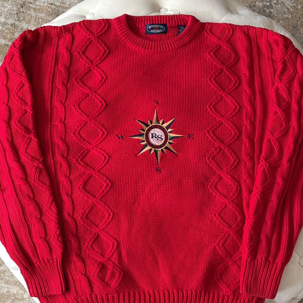 Red Regatta Sport Men’s Knit Sweater with Compass design